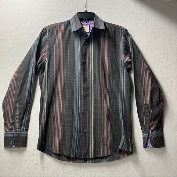 J. Garcia Other - J. Garcia Button Shirt Mens Size Small Striped Long Sleeve Flip Cuff Shirt